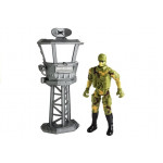 Vojenská súprava - helikoptéra, motorka, veža